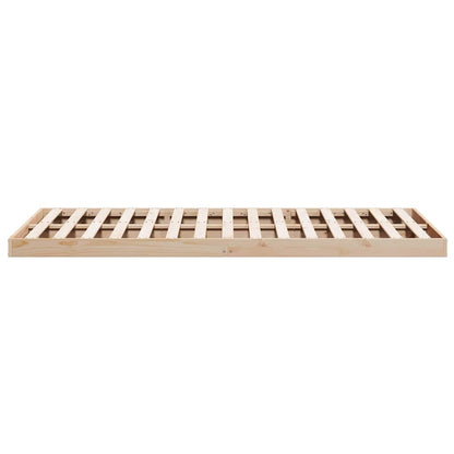vidaXL Floor Bed Frame Natural 140 x 220 cm Solid Pine Wood