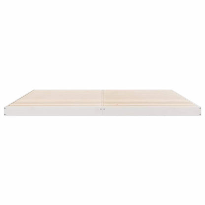 vidaXL Floor Bed Frame White 180 x 220 cm Solid Pine Wood
