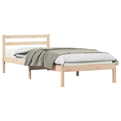 vidaXL Bed Frame Brown 215.5 x 85.5 x 69.5 cm Solid Pine Wood