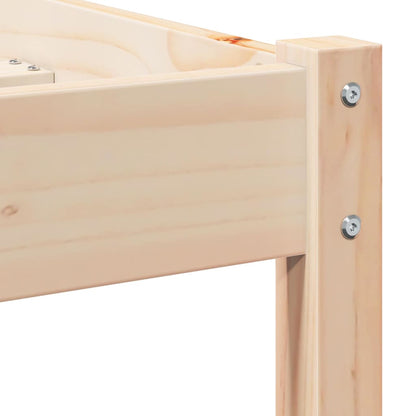 vidaXL Bed Frame Brown 215.5 x 95.5 x 69.5 cm Solid Pine Wood