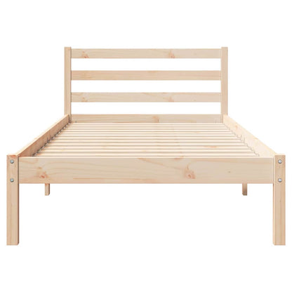 vidaXL Bed Frame Brown 215.5 x 95.5 x 69.5 cm Solid Pine Wood