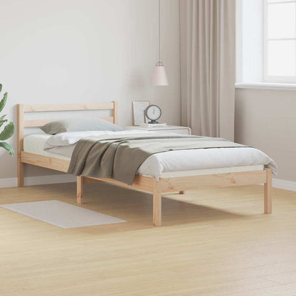 vidaXL Bed Frame Brown 215.5 x 105.5 x 69.5 cm Solid Pine Wood