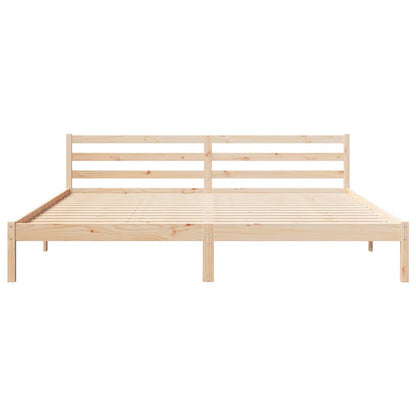 vidaXL Bed Frame Brown 215.5 x 205.5 x 69.5 cm Solid Pine Wood
