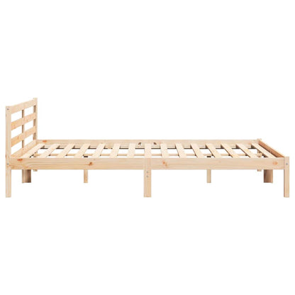 vidaXL Bed Frame Brown 215.5 x 205.5 x 69.5 cm Solid Pine Wood