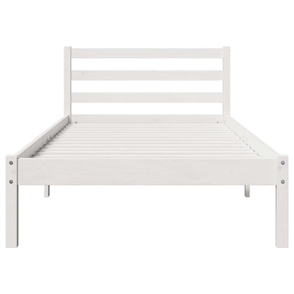 vidaXL Bed Frame White 225.5 x 85.5 x 69.5 cm Solid Pine Wood