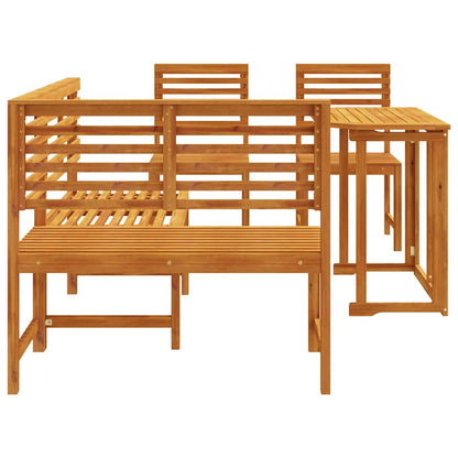 vidaXL Garden Bench Set 4 pcs Brown Solid acacia wood