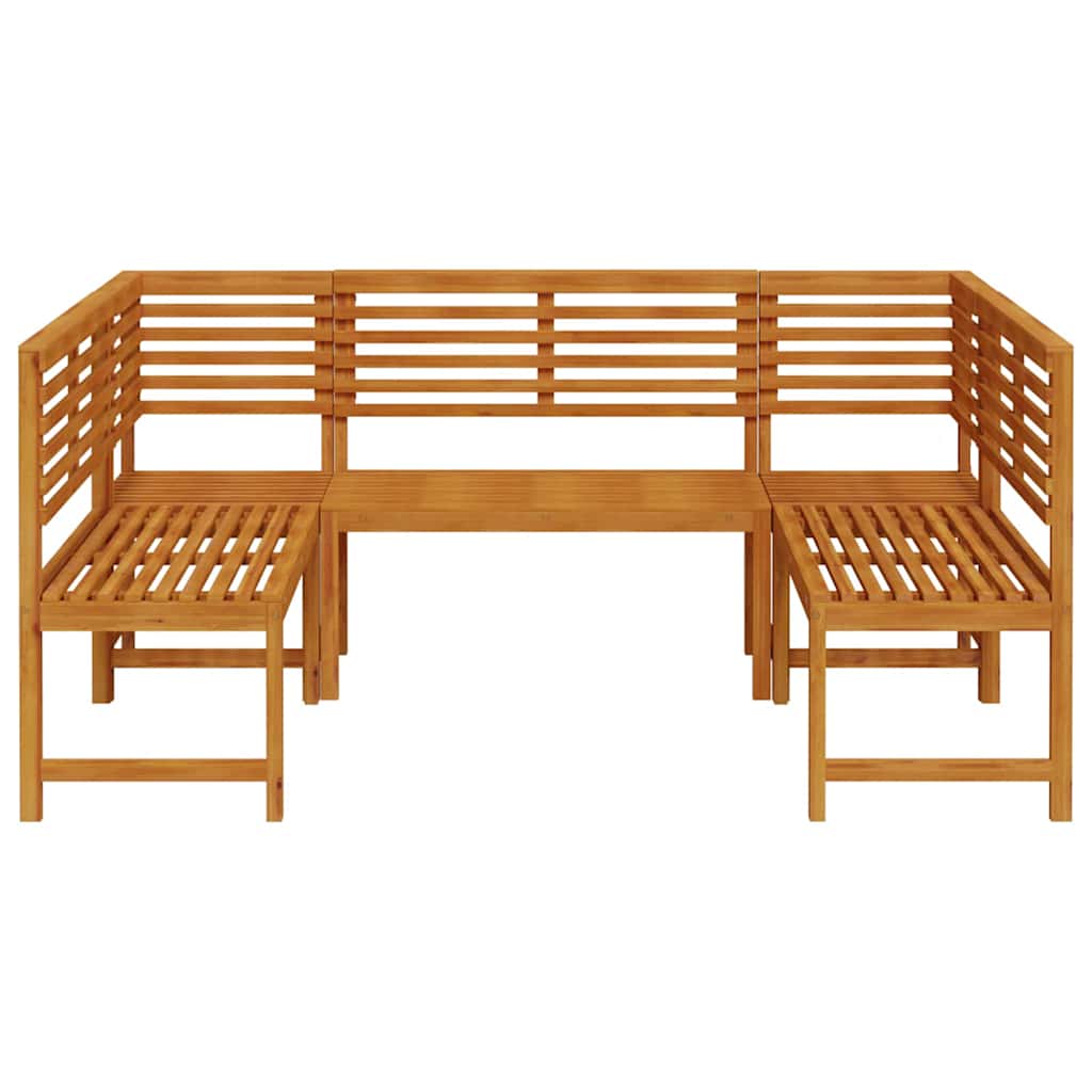 vidaXL Garden Bench Set 5 pcs Brown Solid Acacia Wood