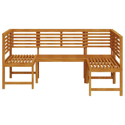 vidaXL Garden Bench Set 3 pcs Brown Solid Acacia Wood