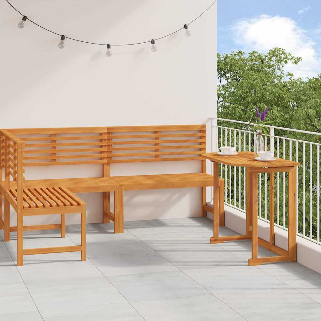 vidaXL Garden Bench Set 3 pcs Brown Solid acacia wood
