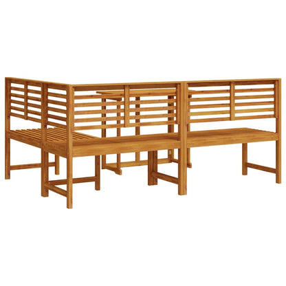 vidaXL Garden Bench Set 3 pcs Brown Solid acacia wood