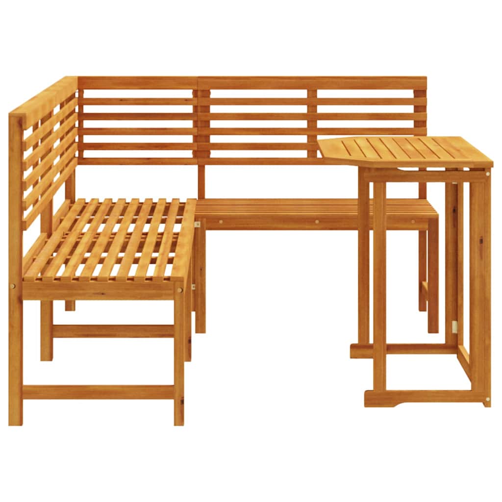 vidaXL Garden Bench Set 3 pcs Brown Solid acacia wood