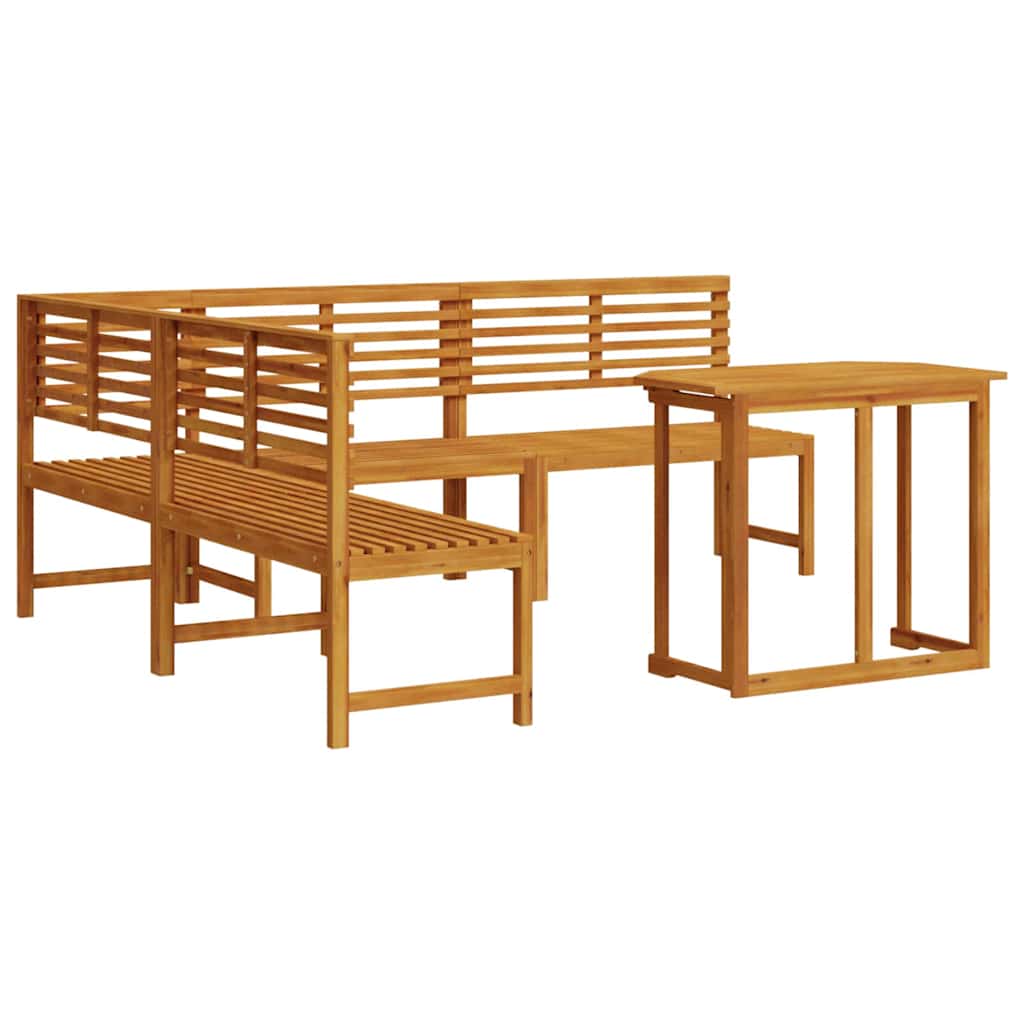 vidaXL Garden Bench Set 4 pcs Brown Solid acacia wood