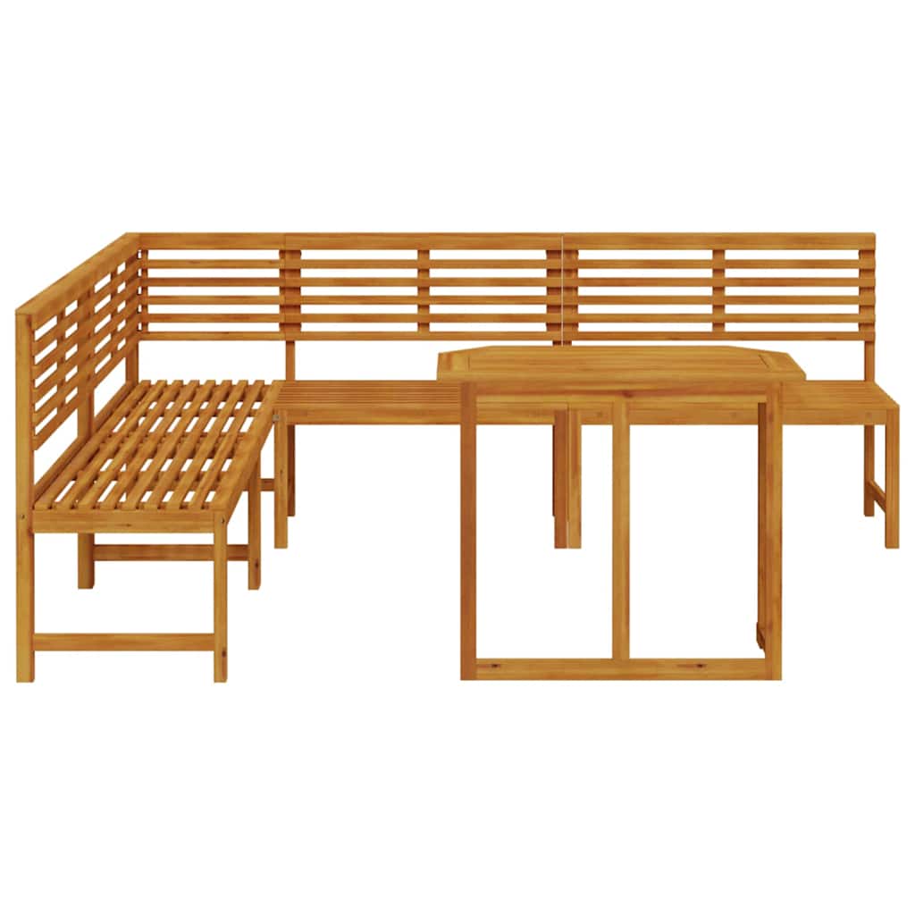 vidaXL Garden Bench Set 4 pcs Brown Solid acacia wood