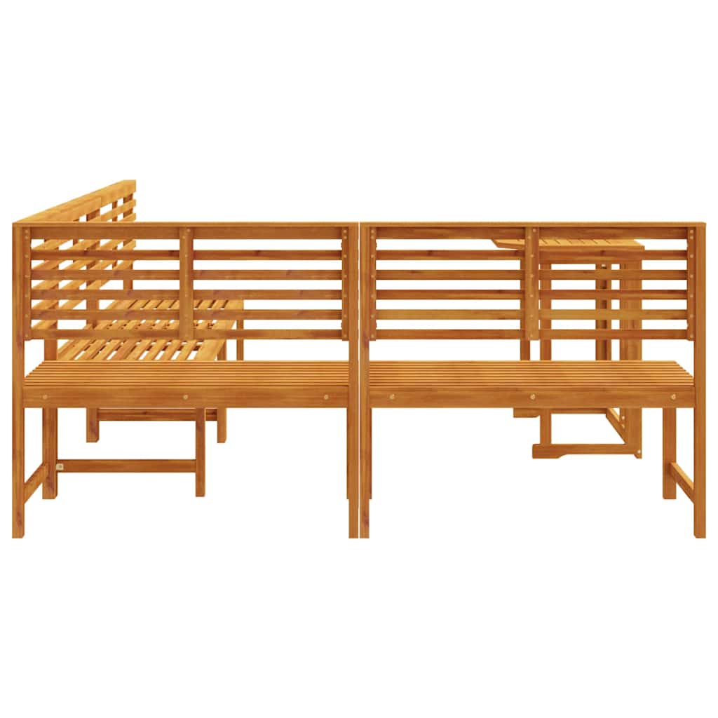 vidaXL Garden Bench Set 4 pcs Brown Solid acacia wood