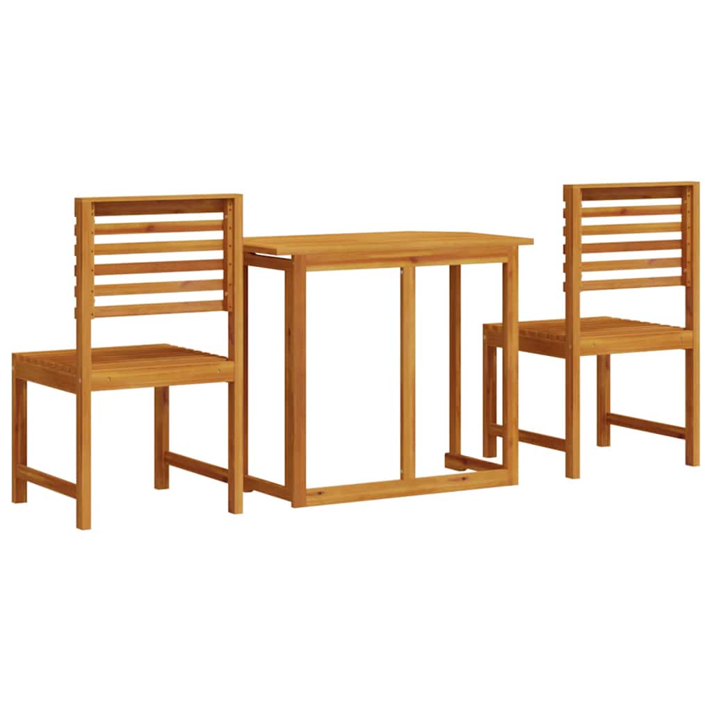 vidaXL Garden Bistro Set 3 pcs Brown Solid acacia wood
