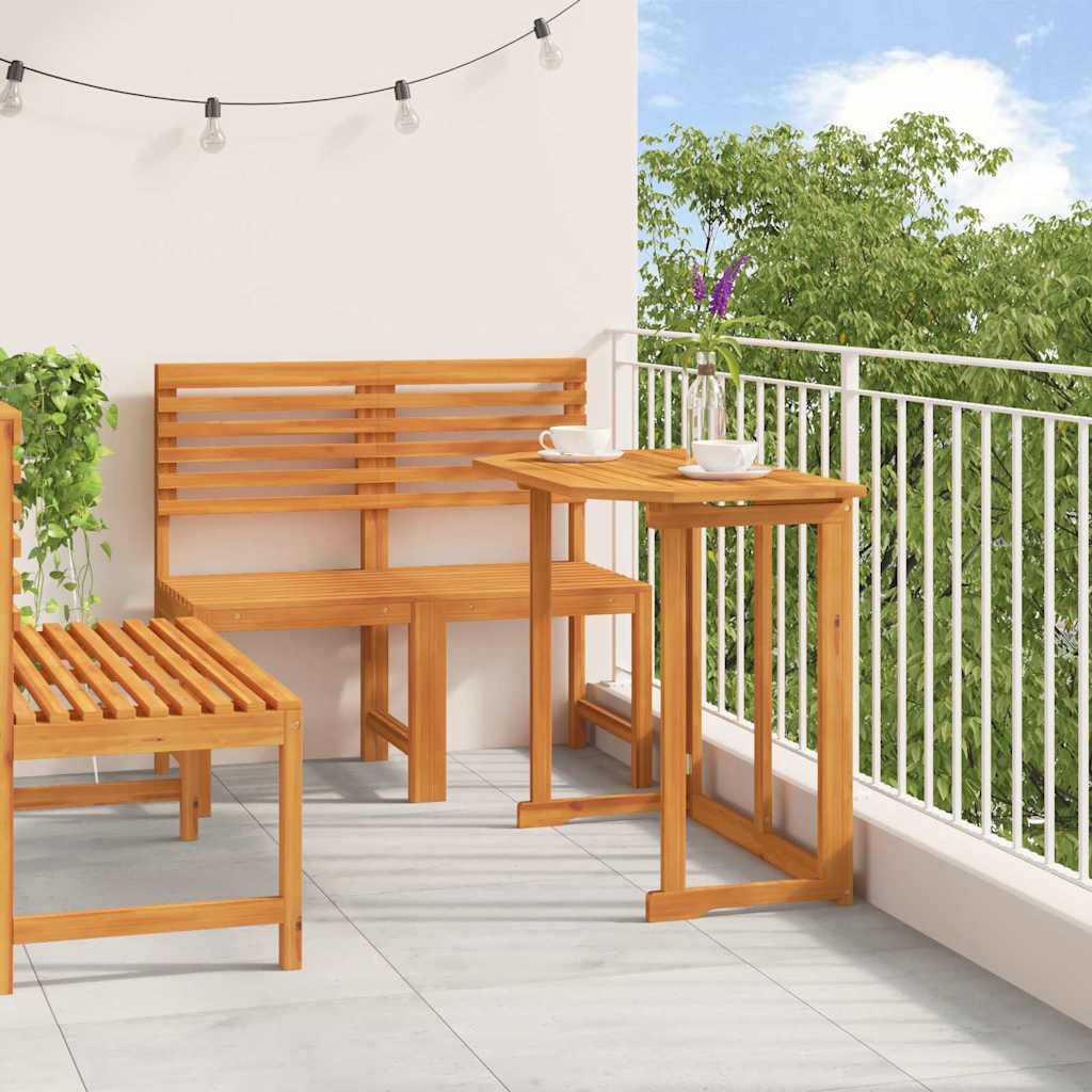 vidaXL Garden Bistro Set 3 pcs Brown Solid acacia wood