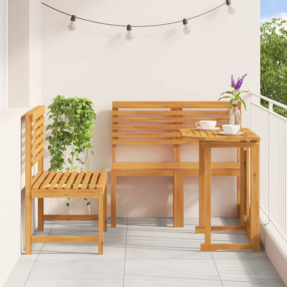 vidaXL Garden Bistro Set 3 pcs Brown Solid acacia wood