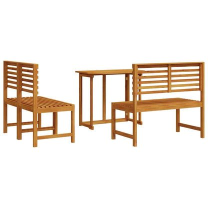 vidaXL Garden Bistro Set 3 pcs Brown Solid acacia wood