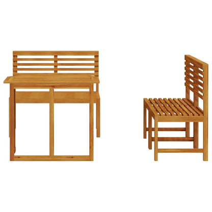 vidaXL Garden Bistro Set 3 pcs Brown Solid acacia wood