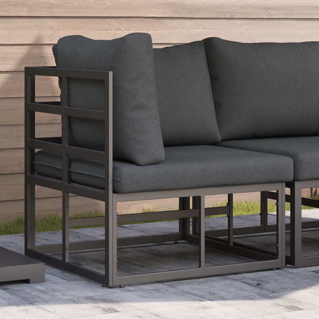 vidaXL Outdoor Furniture Black and Anthracite 71.5 x 71.5 x71 cm Metal