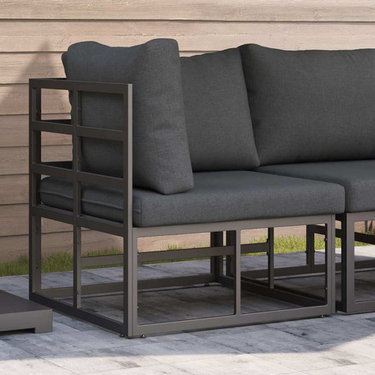 vidaXL Outdoor Furniture Black and Anthracite 71.5 x 71.5 x71 cm Metal