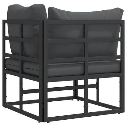 vidaXL Outdoor Furniture Black and Anthracite 71.5 x 71.5 x71 cm Metal