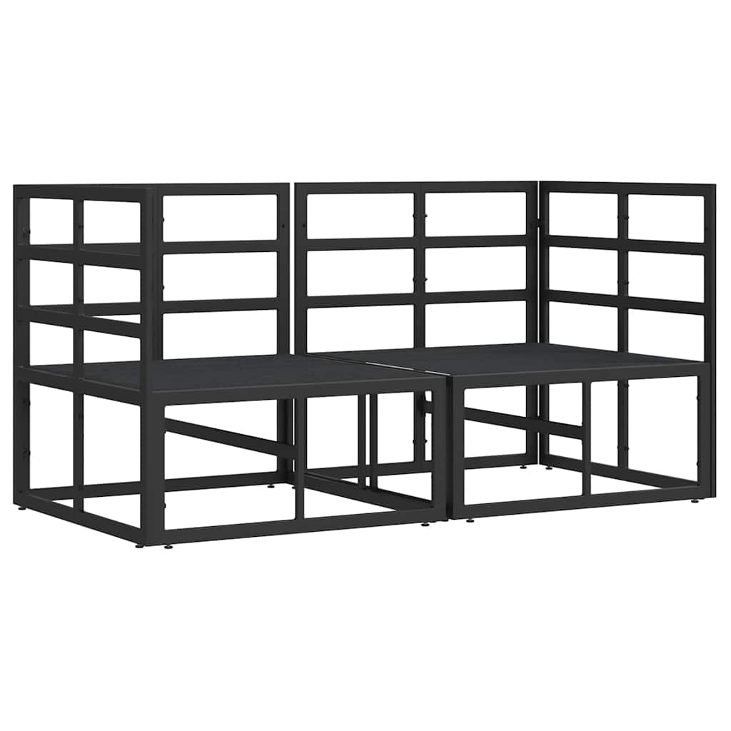 vidaXL Outdoor Furniture 2 Piece Black and Anthracite Metal
