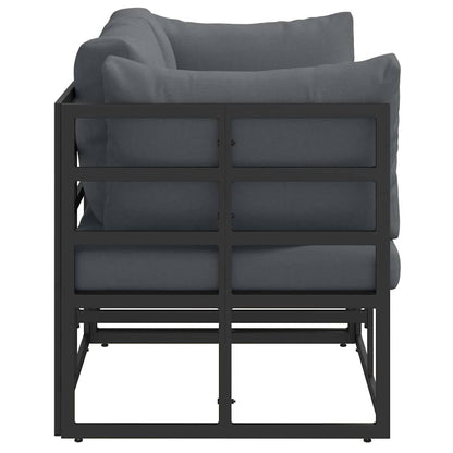 vidaXL Outdoor Furniture 2 Piece Black and Anthracite Metal