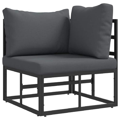 vidaXL Outdoor Furniture 3 Piece Black and Anthracite Metal