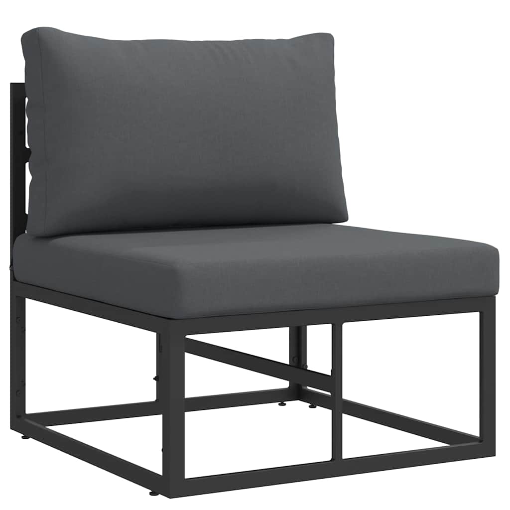 vidaXL Outdoor Furniture 3 Piece Black and Anthracite Metal