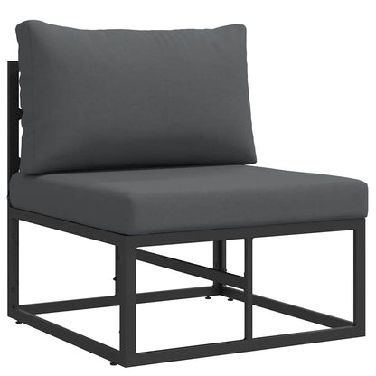 vidaXL Outdoor Furniture 3 Piece Black and Anthracite Metal