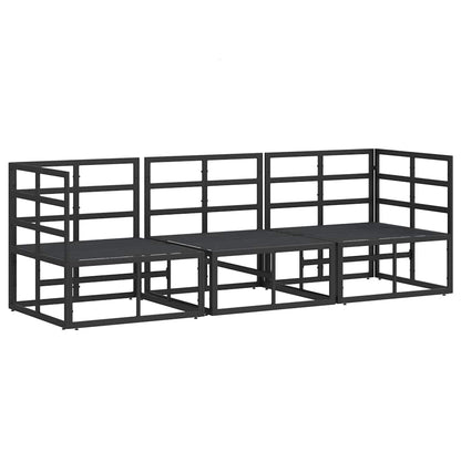 vidaXL Outdoor Furniture 3 Piece Black and Anthracite Metal