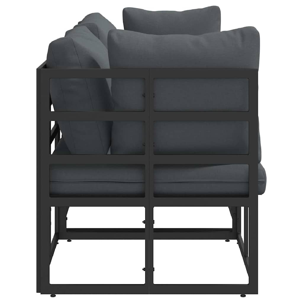 vidaXL Outdoor Furniture 3 Piece Black and Anthracite Metal
