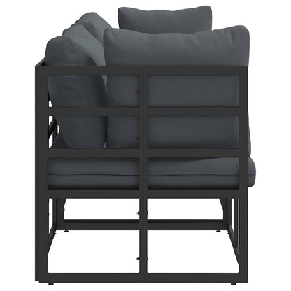 vidaXL Outdoor Furniture 3 Piece Black and Anthracite Metal