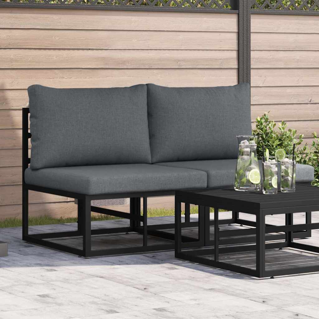 vidaXL Outdoor Furniture 2 Piece Black and Anthracite Metal