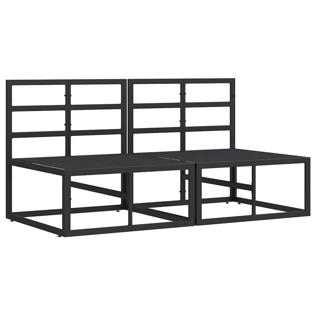 vidaXL Outdoor Furniture 2 Piece Black and Anthracite Metal