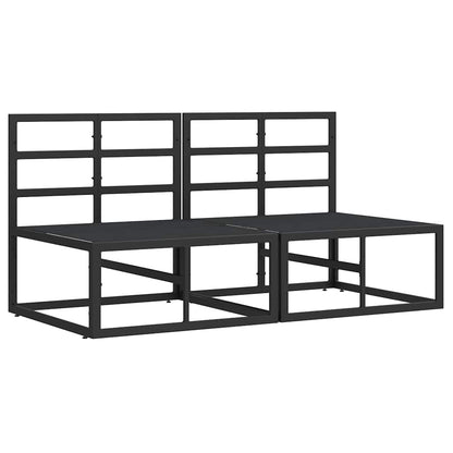 vidaXL Outdoor Furniture 2 Piece Black and Anthracite Metal