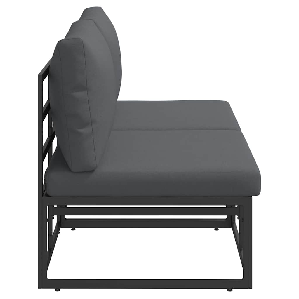 vidaXL Outdoor Furniture 2 Piece Black and Anthracite Metal