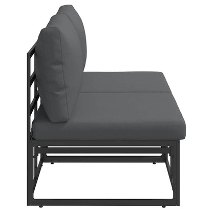 vidaXL Outdoor Furniture 2 Piece Black and Anthracite Metal