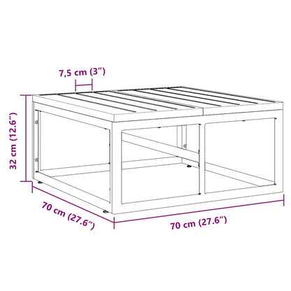 vidaXL Outdoor Furniture Black 70 x 70 x32 cm Metal