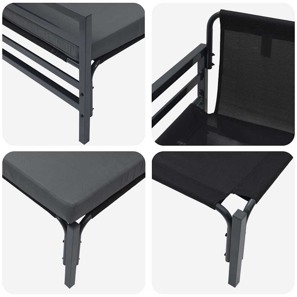 vidaXL Outdoor Furniture 2 Piece Anthracite 80 x 80 x 71 cm Steel