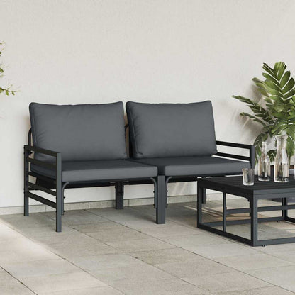 vidaXL Outdoor Furniture 2 Piece Anthracite 80 x 80 x 71 cm Steel