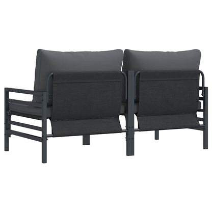 vidaXL Outdoor Furniture 2 Piece Anthracite 80 x 80 x 71 cm Steel