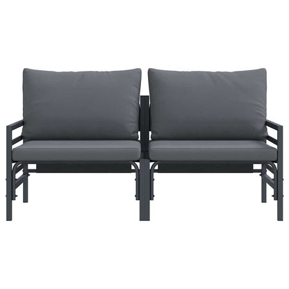 vidaXL Outdoor Furniture 2 Piece Anthracite 80 x 80 x 71 cm Steel