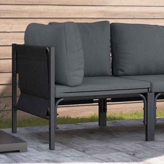 vidaXL Outdoor Furniture with Cushion Anthracite 80 x 80 x 71 cm Steel