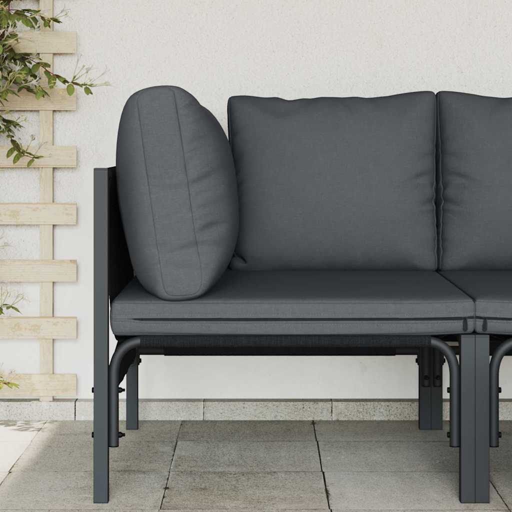 vidaXL Outdoor Furniture with Cushion Anthracite 80 x 80 x 71 cm Steel