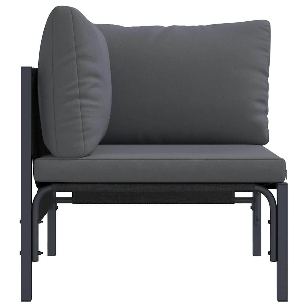 vidaXL Outdoor Furniture with Cushion Anthracite 80 x 80 x 71 cm Steel