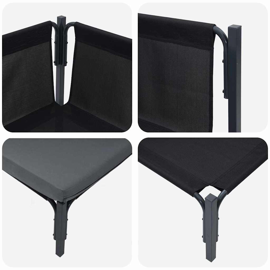 vidaXL Outdoor Furniture 2 Piece Anthracite 80 x 80 x 71 cm Steel