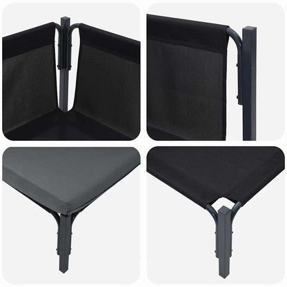 vidaXL Outdoor Furniture 2 Piece Anthracite 80 x 80 x 71 cm Steel