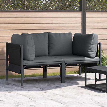 vidaXL Outdoor Furniture 2 Piece Anthracite 80 x 80 x 71 cm Steel